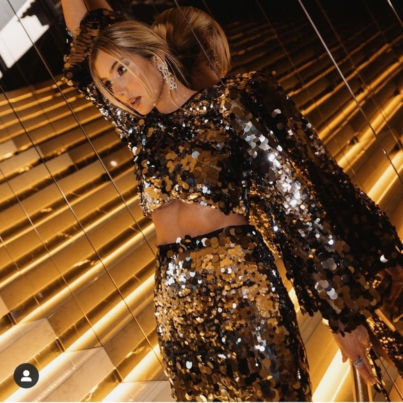 GORGEOUS ZARA NWT SPECIAL EDITION Sequin Crop Top - Picture 5 of 16